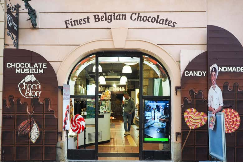 Entrada al Choco Story de Praga