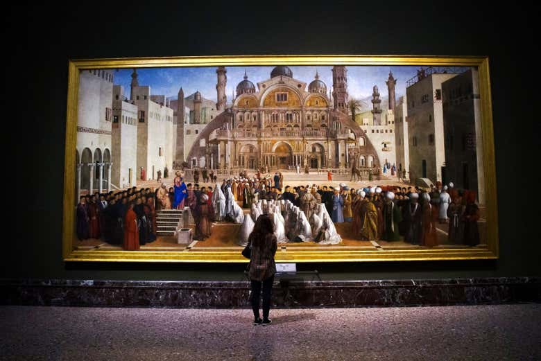 Entrada a la Pinacoteca de Brera con audioguía