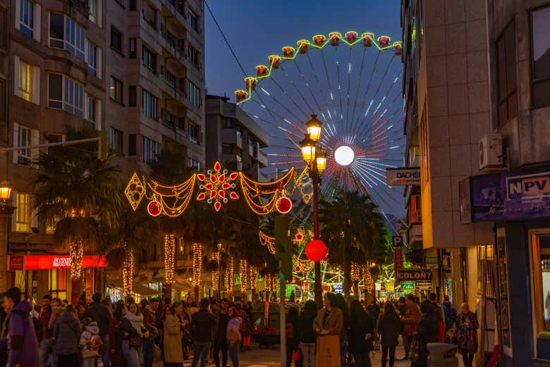 Free tour de las luces de Navidad de Vigo