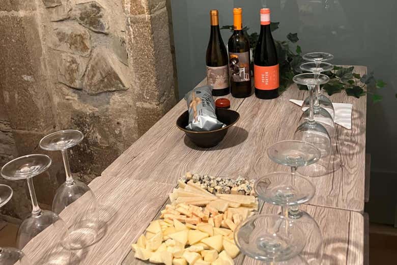 Cata de quesos y vinos en Santiago