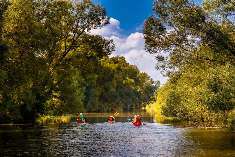 Descenso del Pas en canoa