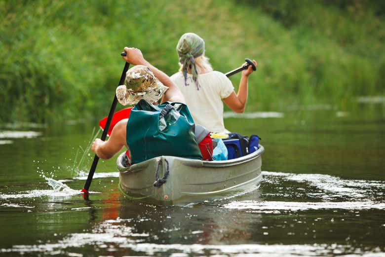 Descenso del Pas en canoa