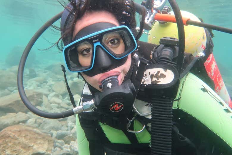 Buceo en el lago Moreno