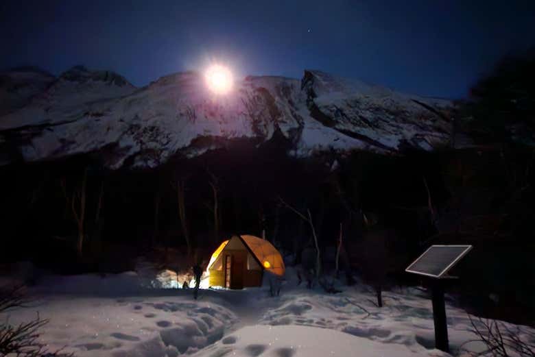 Trekking al atardecer hasta la Laguna Esmeralda
