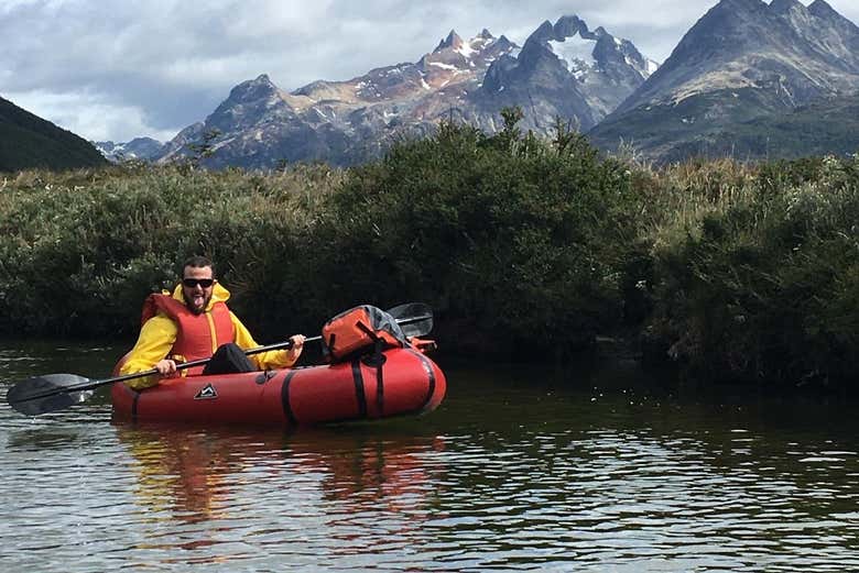 Packrafting en el río Olivia