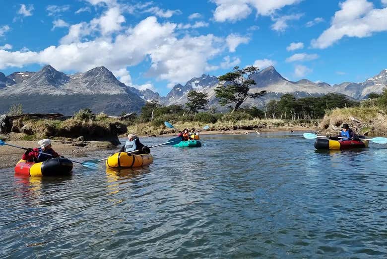Packrafting en el río Olivia