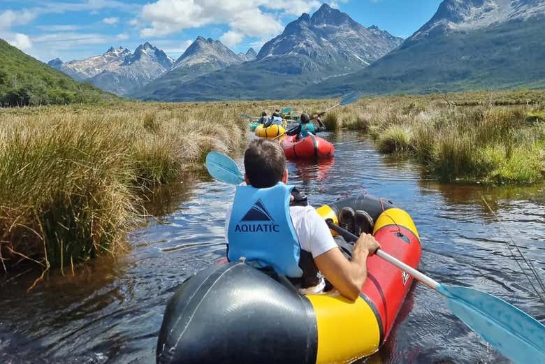 Packrafting en el río Olivia