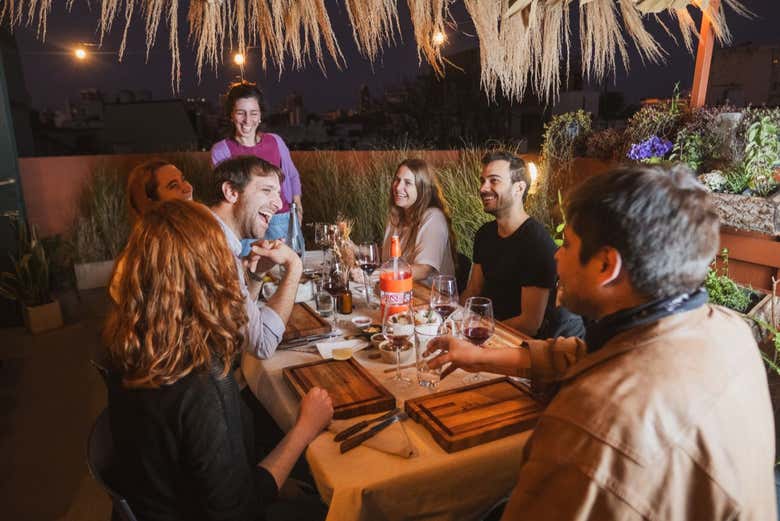 Asado argentino en el barrio de Palermo
