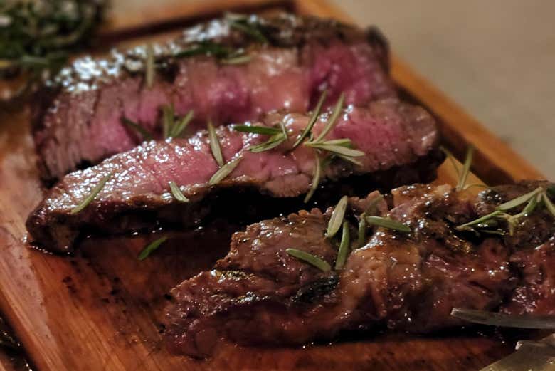 Asado argentino en el barrio de Palermo
