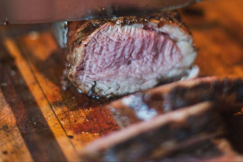 Asado argentino en el barrio de Palermo