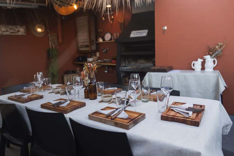 Asado argentino en el barrio de Palermo