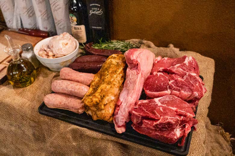Asado argentino en el barrio de Palermo
