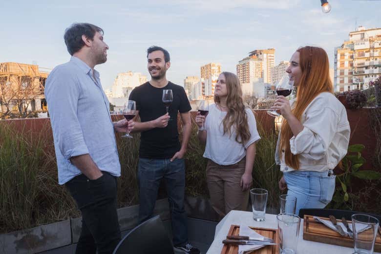 Asado argentino en el barrio de Palermo