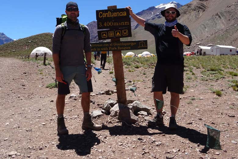 Trekking al campamento Confluencia del Aconcagua