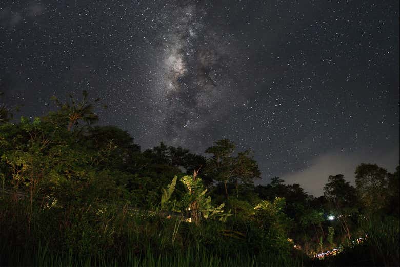Senderismo nocturno por la reserva de la selva de Iryapú