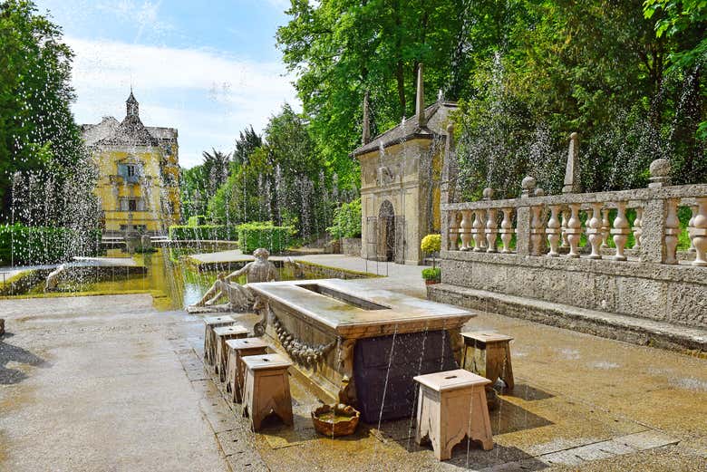 Barco al Palacio de Hellbrunn + Juegos de agua
