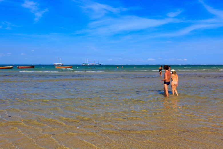 Paseo en barco por las islas de Frades e Itaparica