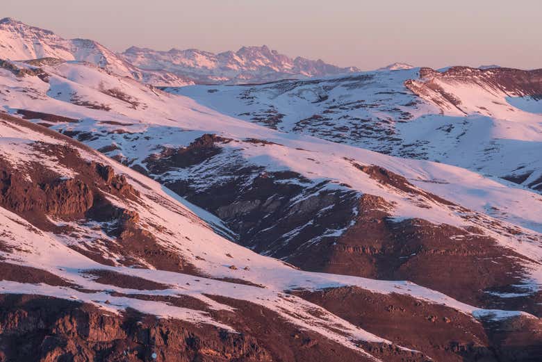 Excursión al Valle Nevado al atardecer