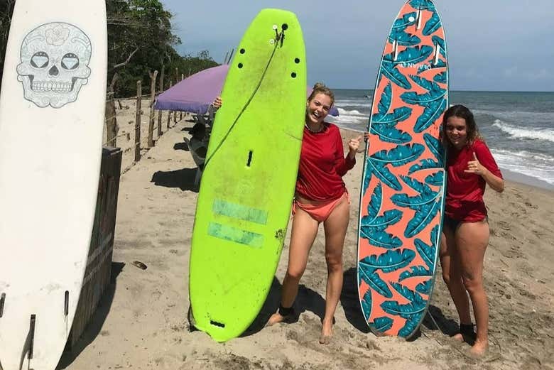 Curso de surf en Palomino