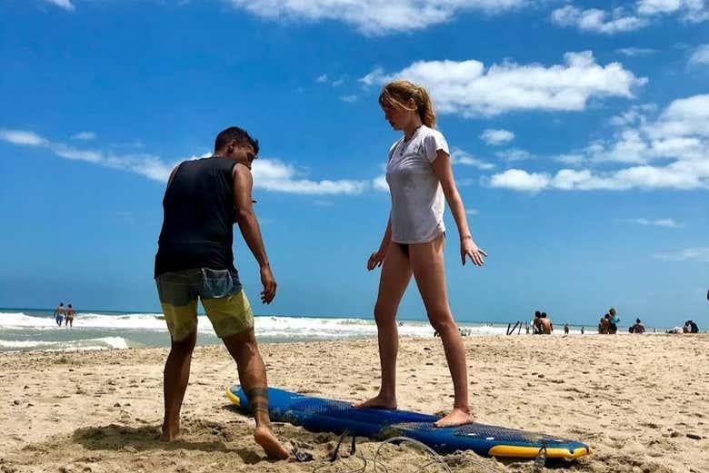Curso de surf en Palomino
