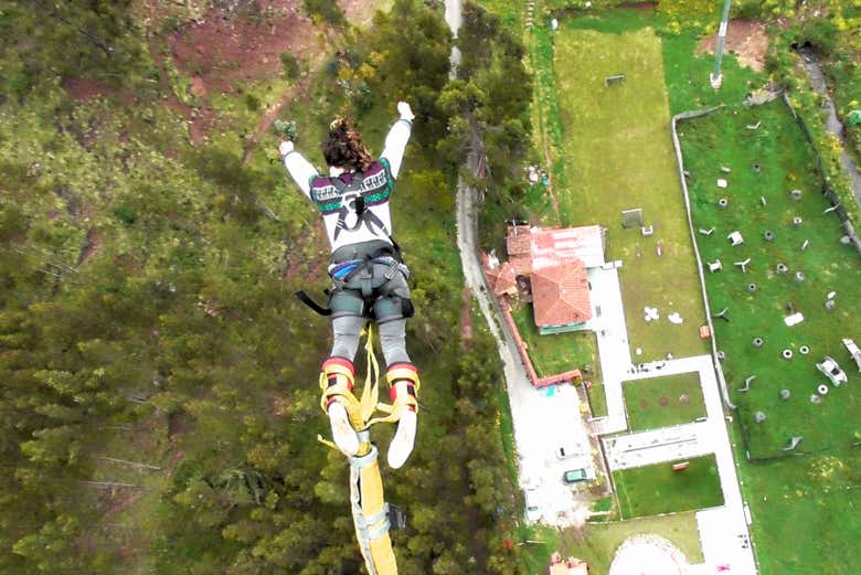 Puenting y catapulta en Poroy