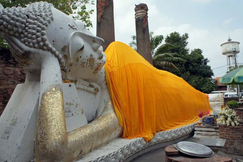 Mercado sobre las vías, mercado flotante y ruinas de Ayutthaya