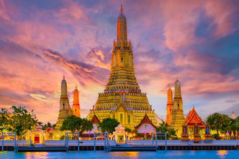Tour nocturno por Bangkok con visita al Mercado de las Flores