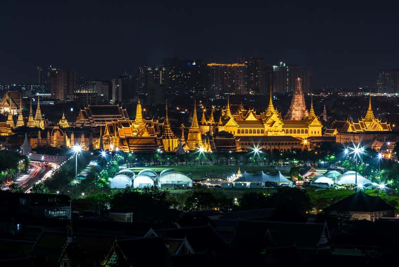 Tour nocturno por Bangkok con paseo en barco