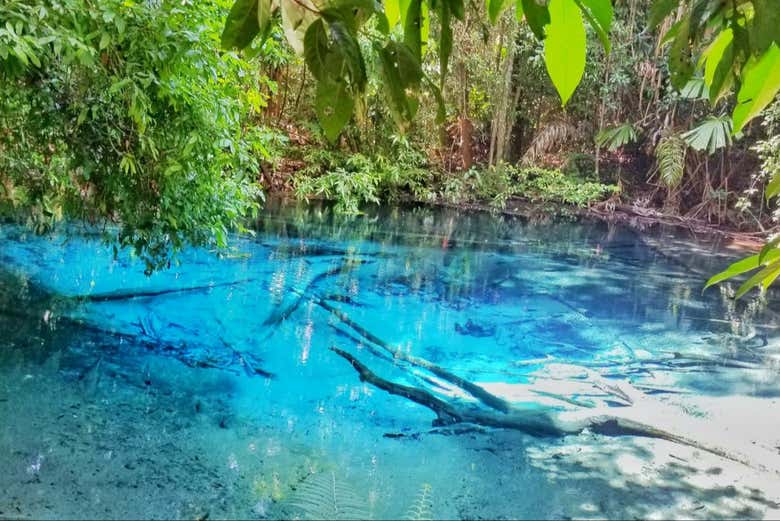 Templo del Tigre, Piscina Esmeralda y fuentes termales
