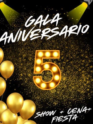 Gala 5º aniversario + catering + tributo 80' 90' en platea