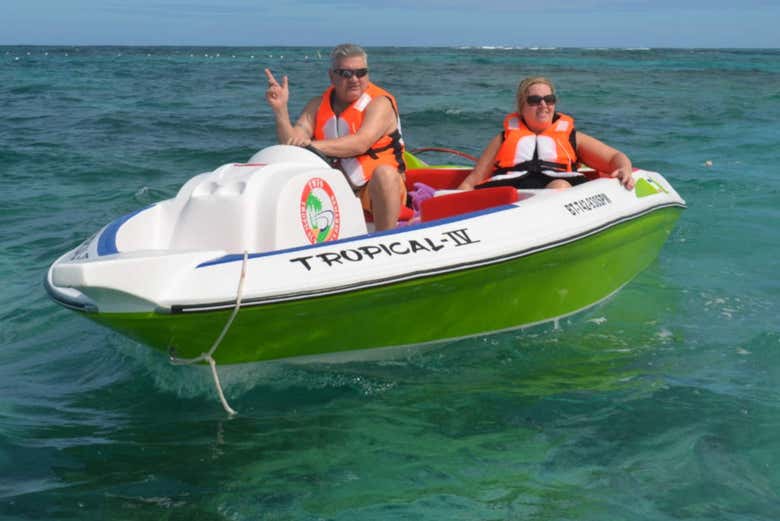 Conducción de lancha rápida en Punta Cana