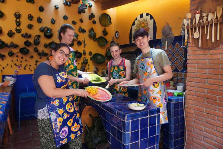 Comida y taller de cocina mexicana