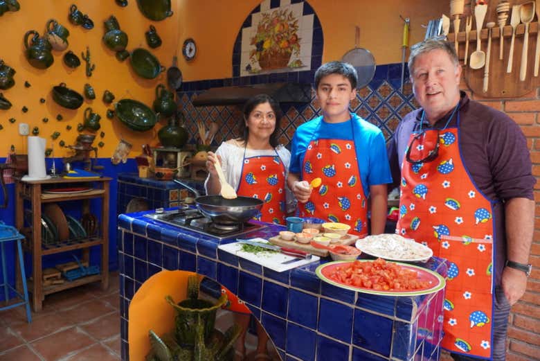 Comida y taller de cocina mexicana