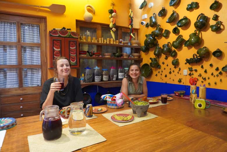 Comida y taller de cocina mexicana