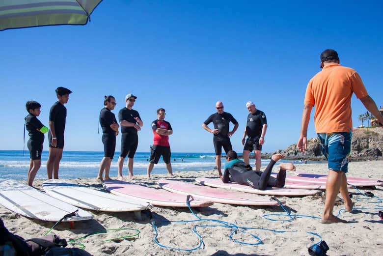 Curso de surf en Los Cabos