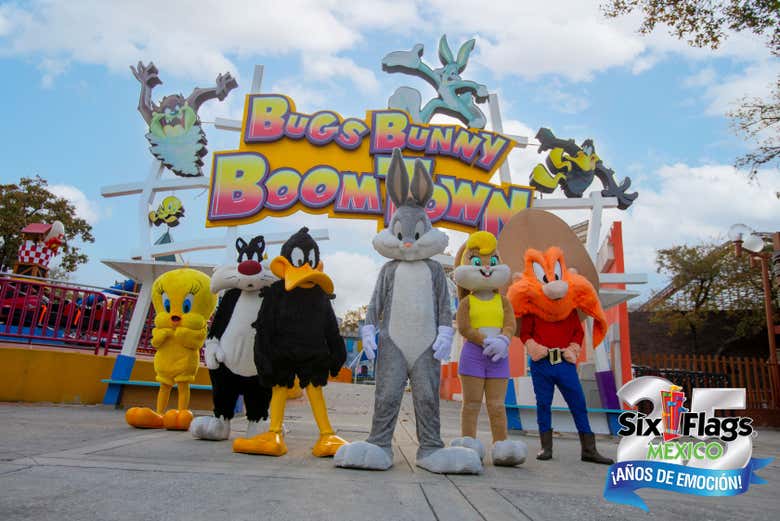 Entrada al parque Six Flags
