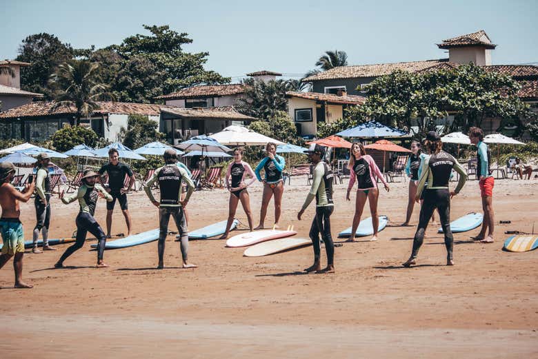 Curso de surf en Búzios