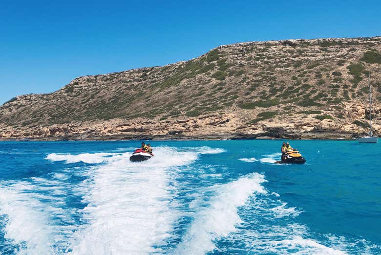 Reserva Natural de los Deltas en moto de agua desde Palma