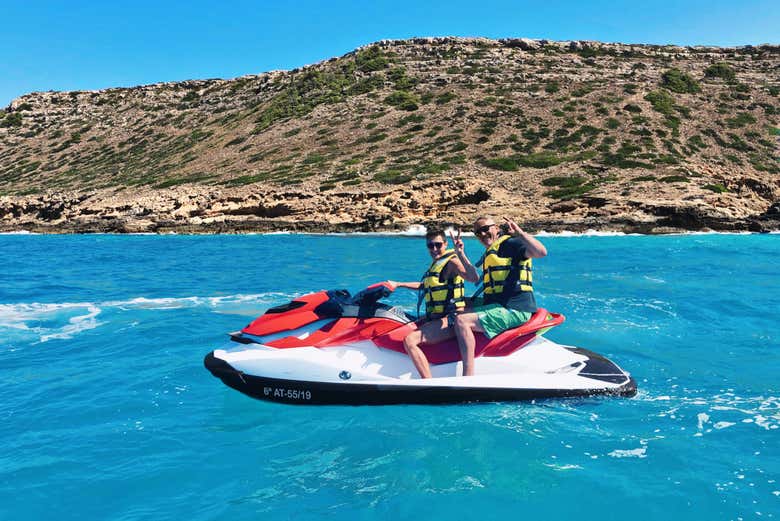 Reserva Natural de los Deltas en moto de agua desde Palma