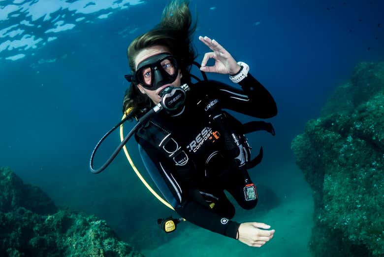 Bautismo de buceo en Barcelona