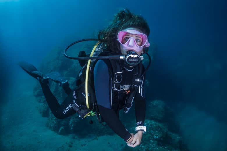 Bautismo de buceo en Barcelona