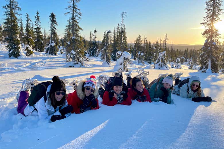 Paseo con raquetas de nieve por el Parque Pallas-Yllästunturi