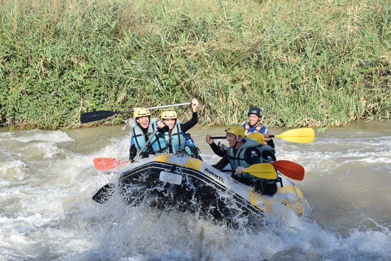 Rafting en el río Genil