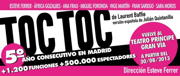 Toc Toc en Madrid - 5ª Temporada de éxito